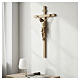 Crucifixo brunido 3 tons Cristo Siena cruz recta s2