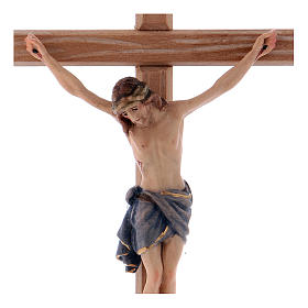 Kruzifix Mod. Siena rechten Kreuz bemalten Grödnertal Holz