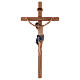 Kruzifix Mod. Siena rechten Kreuz bemalten Grödnertal Holz s1