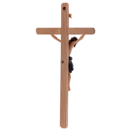 Crucifijo Cristo Siena cruz recta coloreada 5
