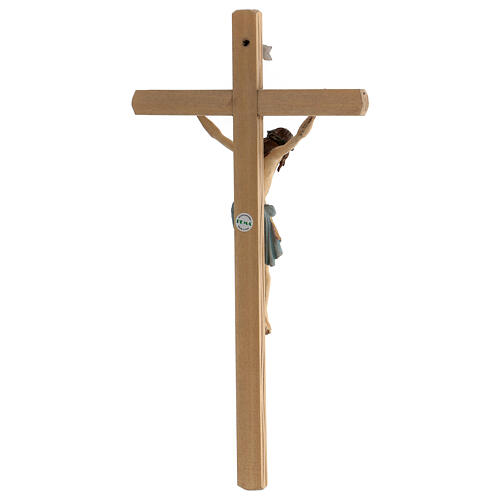 Kruzifix Mod. Siena rechten Kreuz Grödnertal Holz antikisiert 5