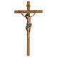 Kruzifix Mod. Siena rechten Kreuz Grödnertal Holz antikisiert s1