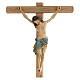 Crucifix with Jesus Christ statue Siena model in pure antique gold s2