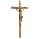 Crucifix with Jesus Christ statue Siena model in pure antique gold s3