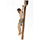 Crucifix with Jesus Christ statue Siena model dressed in a pure gold mantle, with straight cross 124 cm s10