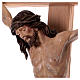 Crucifix croix droite Christ Sienne pagne or massif vieilli 124 cm s2