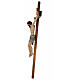 Crucifix croix droite Christ Sienne pagne or massif vieilli 124 cm s9