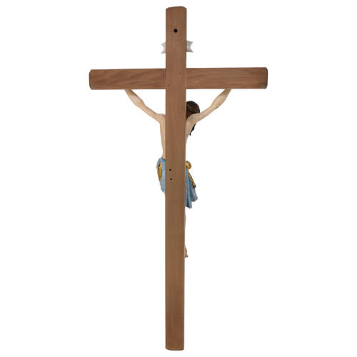 Crocefisso croce diritta Cristo Siena manto oro zecchino antico 124 cm 11