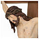 Crocefisso croce diritta Cristo Siena manto oro zecchino antico 124 cm s4