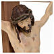 Crocefisso croce diritta Cristo Siena manto oro zecchino antico 124 cm s7