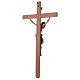 Krucyfiks prosty krzyż, Chrystus mod. Siena, szata wyk. antykowane czyste złoto, 124 cm s8