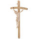 Crucifijo madera natural Cristo Siena cruz curva s4