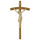 Crucifijo madera natural Cristo Siena cruz curva s1