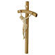 Crucifijo madera natural Cristo Siena cruz curva s4