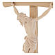 Crucifix bois naturel Christ Sienne croix courbée s2