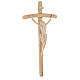 Crocefisso legno naturale Cristo Siena croce curva s3