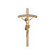Krucyfiks przyciemniany w trzech kolorach, Chrystus Siena, krzyż wygięte ramiona s1