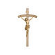 Crucifixo brunido 3 tons Cristo Siena cruz curva s1