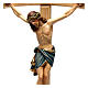 Crucifijo Cristo Siena cruz curva coloreada s2