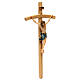 Krucyfiks Chrystus Siena, krzyż wygiete ramiona, malowany s4