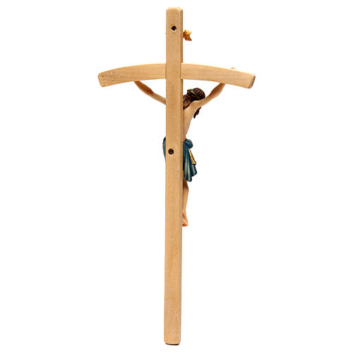 Crucifix with Jesus Christ statue Siena model, coloured curved cross 5