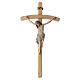 Crucifijo oro de tíbar antiguo Cristo Siena cruz curva s1