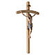 Crucifijo oro de tíbar antiguo Cristo Siena cruz curva s7