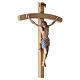 Crucifijo oro de tíbar antiguo Cristo Siena cruz curva s8