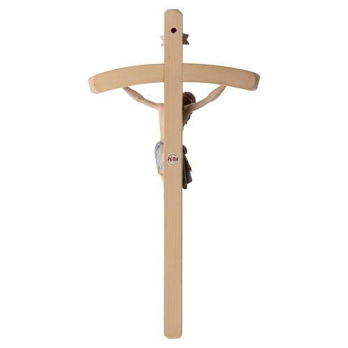 Crucifix or massif vieilli Christ Sienne croix courbée 9