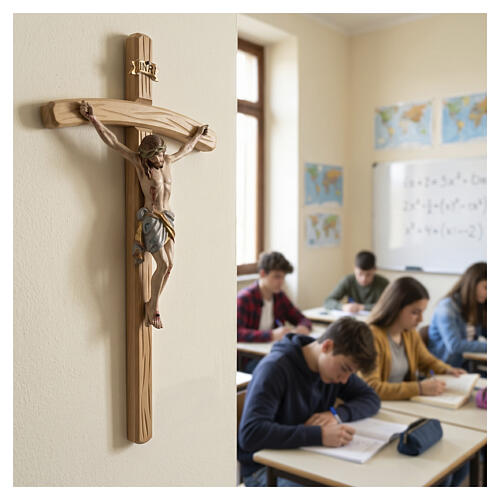 Crocefisso oro zecchino antico Cristo Siena croce curva 2