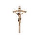 Krucyfiks wyk. antykowane czyste złoto, Chrystus Siena, krzyż wygięte ramiona s1