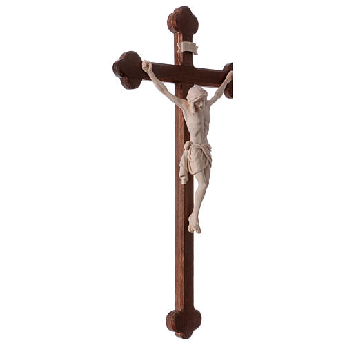 Crucifix with Jesus Christ statue Siena model in burnished natural wood Baroque style 4