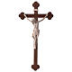 Crucifix with Jesus Christ statue Siena model in burnished natural wood Baroque style s1