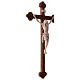 Crucifix with Jesus Christ statue Siena model in burnished natural wood Baroque style s4