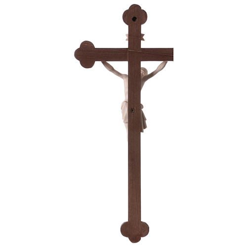 Crucifix with Jesus Christ statue Siena model in burnished natural wood Baroque style 5