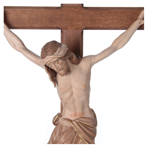 Crucifix Christ Sienne croix baroque brunie 3 tons 2