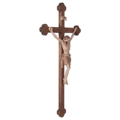 Crucifix Christ Sienne croix baroque brunie 3 tons 4