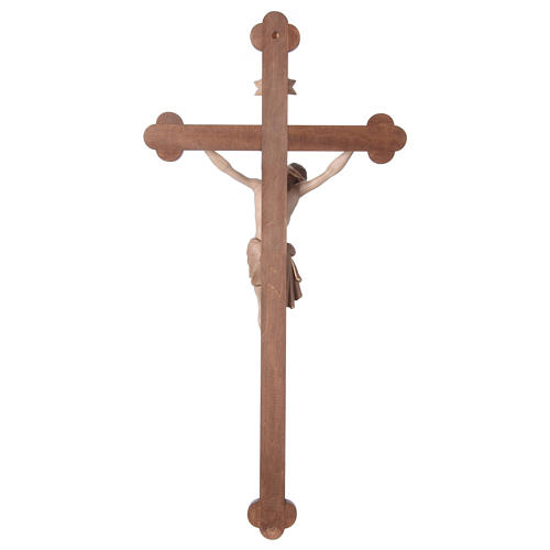 Crucifix Christ Sienne croix baroque brunie 3 tons 5