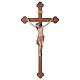 Crucifix Christ Sienne croix baroque brunie 3 tons s1