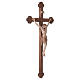 Crucifixo Cristo Siena cruz brunida barroca brunido 3 tons s4