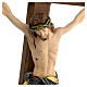 Kruzifix bemalten Grödnertal Holz Mod. Siena Barock Stil Kreuz braun s3