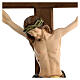 Crucifijo coloreado Cristo Siena cruz barroca bruñida s6