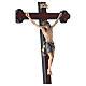 Crucifix coloré Christ Sienne croix baroque vieillie s7