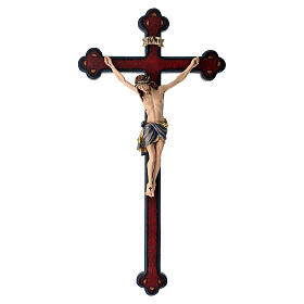 Crocefisso colorato Cristo Siena croce barocca antichizzata