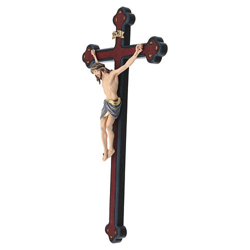 Crocefisso colorato Cristo Siena croce barocca antichizzata 5