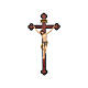 Krucyfiks malowany, Chrystus mod. Siena, krzyż barokowy antykowany s1