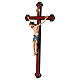Coloured crucifix with Jesus Christ statue Siena model in gold Baroque style s3