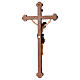 Crucifix coloré Christ Sienne croix or baroque s5