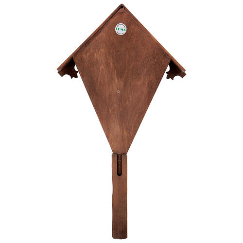 Wayside shrine in burnished and natural wood 6