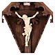 Croix de campagne sapin bruni bois naturel avec Corps Christ s2